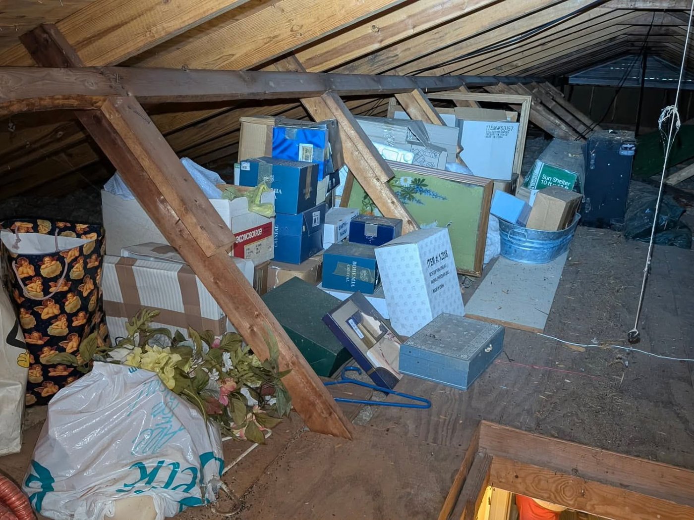 Full Attic Cleanout — before