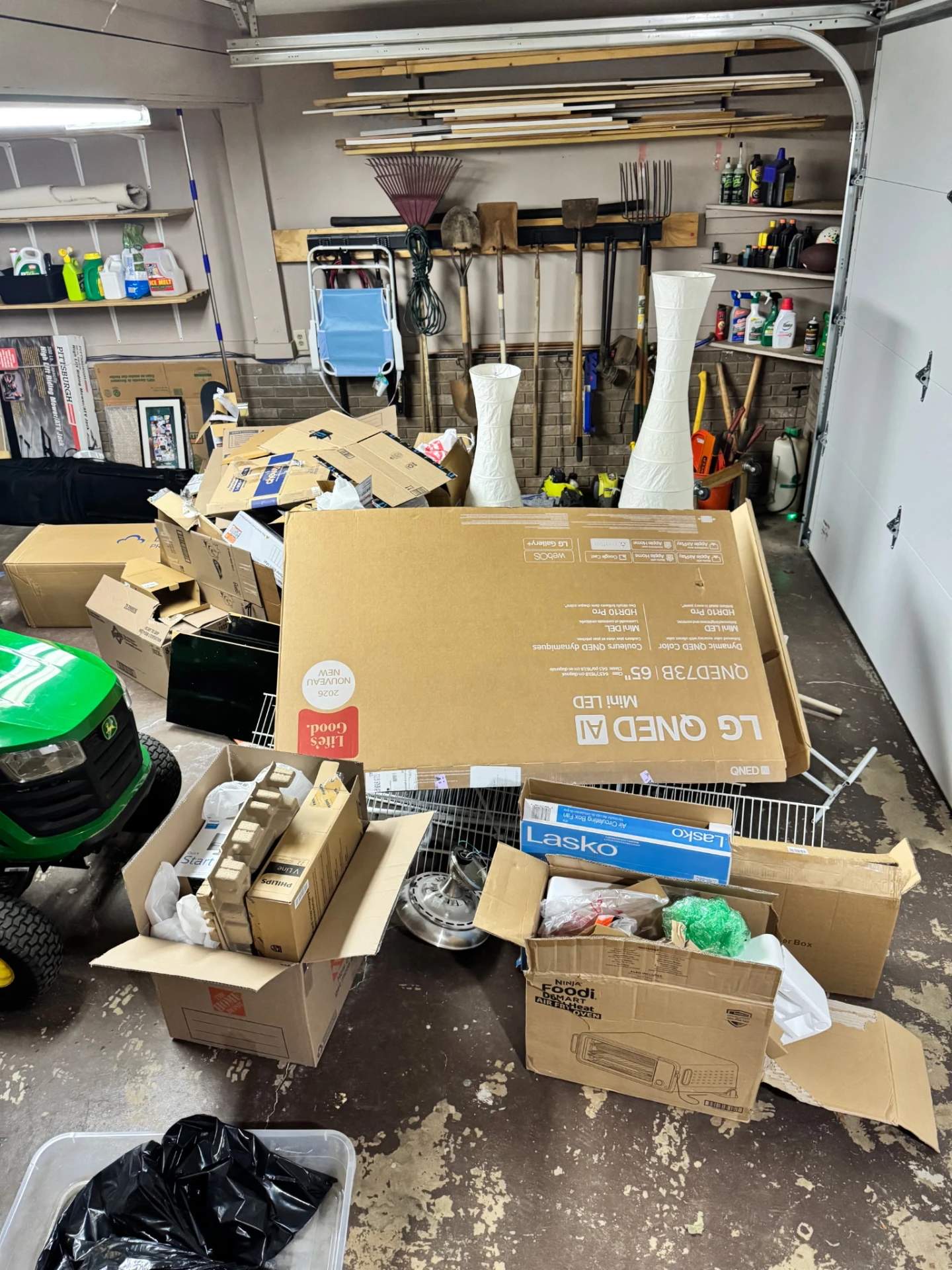 Garage Box & Appliance Haul-Out — before